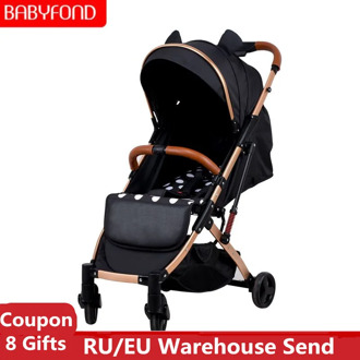 Normal ship! 5.8kg light baby stroller Portable Umbrella baby carriage sit and lie down Pram Luruxy newborn Travel Car babyfond