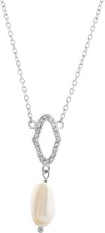 'Normandië' Dames 925 Sterling Zilveren Hanger met Ketting - Zilver ZK-7574