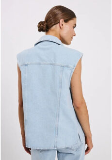 NORR Larisa denim waist coat - Lichtblauw - XS
