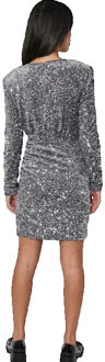 NORR Milan dress silver - - maat 38 Zilver