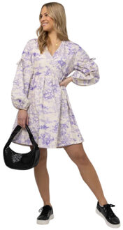 NORR Wishfull wrap dress lavender print - - maat 34 Paars