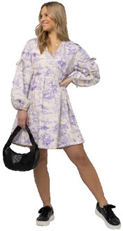 NORR Wishfull wrap dress lavender print - - maat 36 Paars