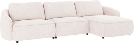Norris gestoffeerde 4-zits hoekbank wit - rechts - 319 cm