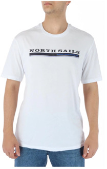 North Sails Bedrukt T-shirt met korte mouwen North Sails , White , Heren - Xl,L,M,S