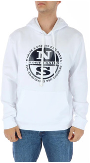 North Sails Bedrukte Sweatshirt met Lange Mouwen North Sails , White , Heren - 2Xl,Xl,L,M,S