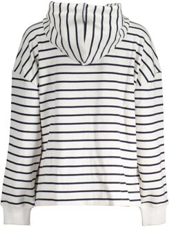North Sails Breton Streep Rits Hoodie Ivoor