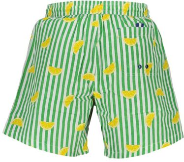 North Sails Citroenprint Gestreepte Zwemshorts Donkergroen
