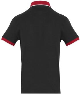 North Sails Contrast Collar Black Polo Zwart