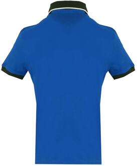 North Sails Contrast Collar Blue Polo - maat S Blauw