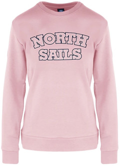 North Sails Dames Sweatshirt Ronde Hals Katoen Polyester North Sails , Pink , Dames - Xl,L,M,S,Xs