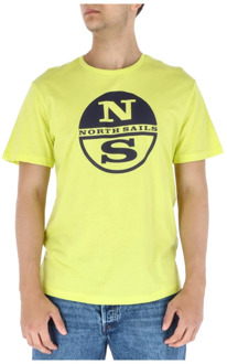 North Sails Gele Print Heren T-Shirt North Sails , Yellow , Heren - L