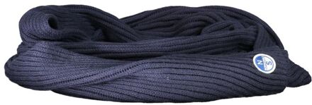 North Sails Geribbelde Gebreide Infinity Sjaal Donkerblauw