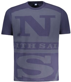 North Sails Grafische T-shirt Korte Mouwen Ronde Hals - maat S Paars