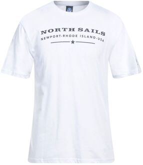 North Sails Grafische T-shirt Korte Mouwen Ronde Hals Wit