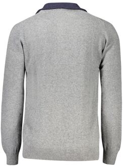 North Sails Halfzip Gebreide Sweater Casual Stijl Grijs