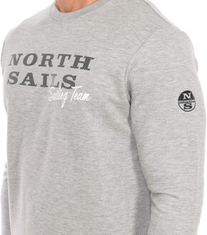 North Sails Heren sweatshirt met lange mouwen en ronde hals 9022970 - maat M Grijs