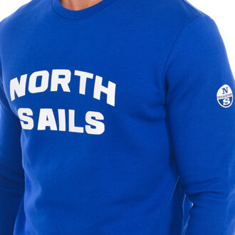 North Sails Heren sweatshirt met lange mouwen en ronde hals 9024170 - maat Blauw