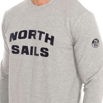 North Sails Heren sweatshirt met lange mouwen en ronde hals 9024170 - maat XL Grijs