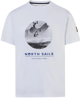 North Sails Kitesurf Print T-shirt North Sails , White , Heren - Xl,L,M,S