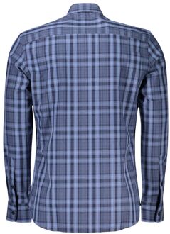 North Sails Klassieke Pasvorm Lange Mouwen Geruite Overhemd Middelblauw - XL