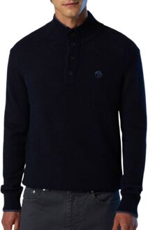 North Sails Knit Half Buttons Sweater Heren - L