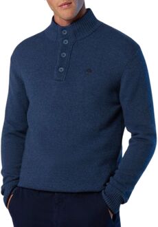 North Sails Knit Half Buttons Sweater Heren - XS