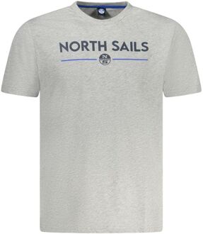 North Sails Korte Mouw Crew Neck T-shirt - maat M Lichtgrijs
