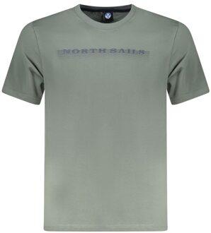 North Sails Korte Mouw Crew Neck T-shirt - maat M Salie Groen