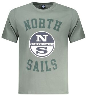 North Sails Korte Mouw Crew Neck T-shirt Nsclassiclogo Salie Groen