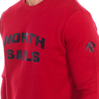 North Sails Langärmeliges Crewneck-Sweatshirt 9024170 heren Donkerrood