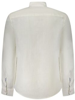 North Sails Linnen Bandkraag Knopenblouse - maat Ivoor