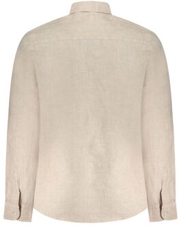 North Sails Linnen Langemouwen Shirt Huidkleurig