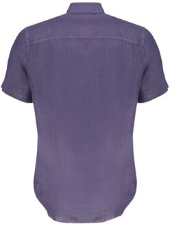 North Sails Linnen Shirt Classic Fit Korte Mouwen - maat Middelblauw