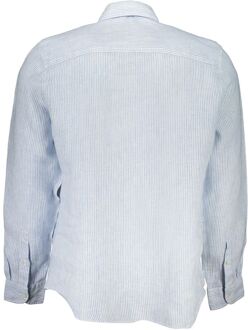 North Sails Linnen Shirt Gestreept Model Lichtblauw
