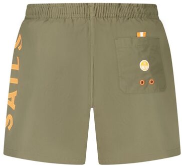 North Sails Logo Print Zwemshorts Salie Groen