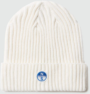 North Sails Muts Breed ribbreisel met logopatch Crème