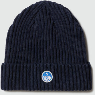 North Sails Muts Breed ribbreisel met logopatch Navy/blauw