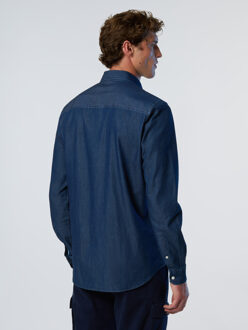 North Sails Overhemd Denim keperstof Indigoblauw - XL