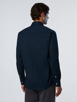 North Sails Overhemd Stretch popeline Navy/blauw - M