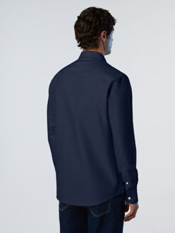 North Sails Oxford Overhemd Met geborduurd logo - maat Navy/blauw