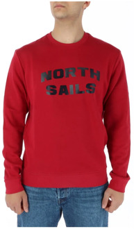 North Sails Rode Sweatshirt met Lange Mouwen North Sails , Red , Heren - 2Xl,Xl,L,M,S