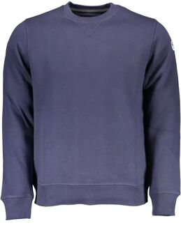 North Sails Ronde Hals Sweater Klassieke Stijl Middelblauw