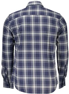 North Sails Ruitjesoverhemd met Lange Mouwen Donkerblauw - XL