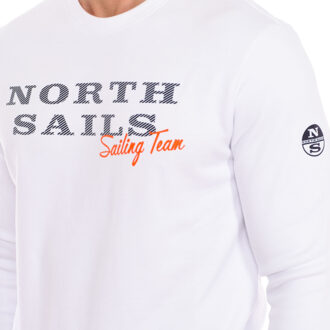 North Sails Sweater met lange mouwen en ronde hals 9022970 heren - maat M Wit