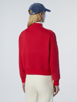 North Sails Sweatshirt met halve rits Winter fleece - maat L Donkerrood