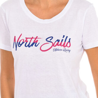 North Sails T-shirt met korte mouwen voor dames 9024310 Wit - XL