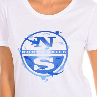 North Sails T-shirt met korte mouwen voor dames 9024340 Wit - XL