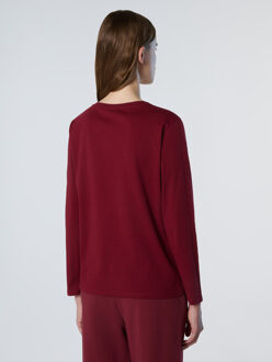 North Sails T-shirt met lange mouwen Met verhoogd logo Donkerrood
