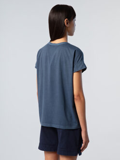 North Sails T-shirt Met sloganprint - maat 2XS Donkerblauw