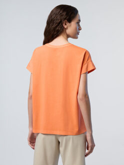 North Sails T-shirt Met sloganprint - maat L Oranje